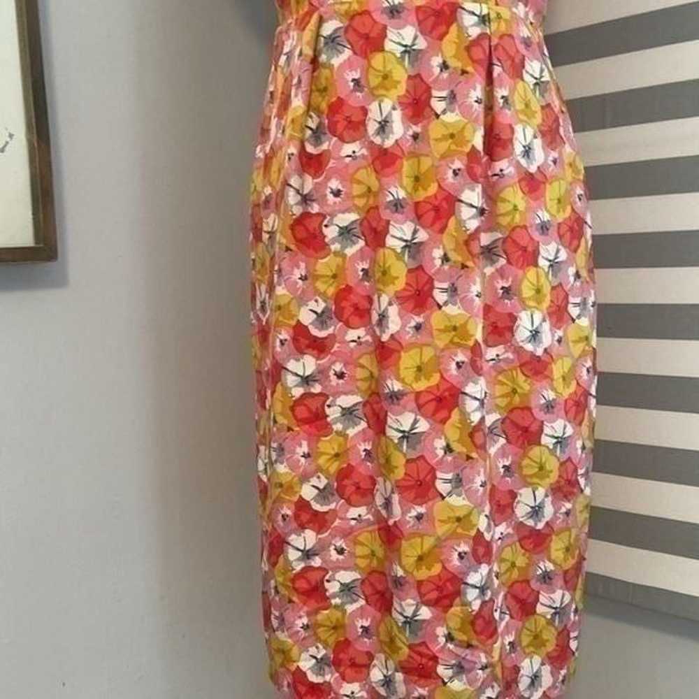 Boden Pink Sassy Floral Sheath 100% Silk Poppies … - image 3