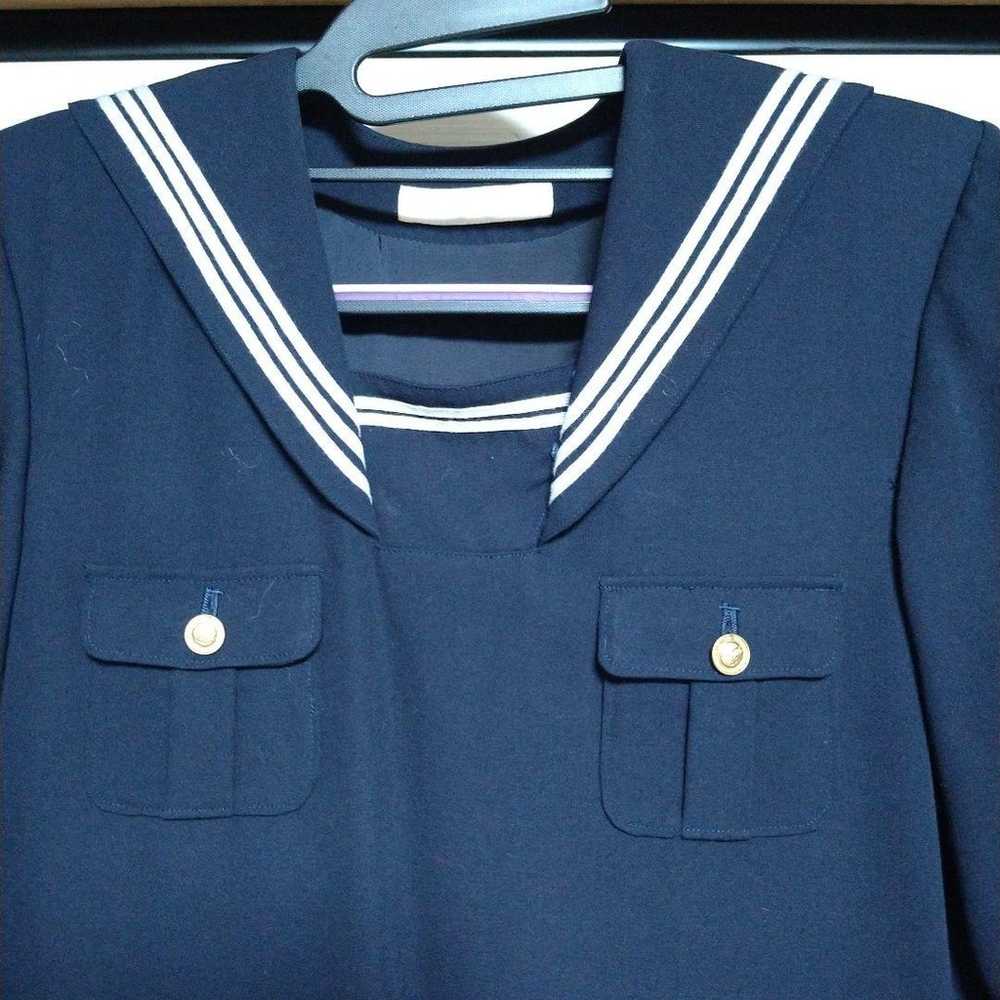 Pink House Navy Sailor Collar Long Dress - image 2