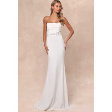 NWOT Lulus Avowed Adoration White Lace Pleated St… - image 1