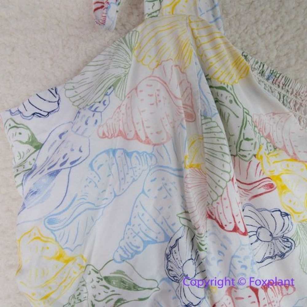 Eloquii seashell print tiered maxi dress, size 14 - image 4