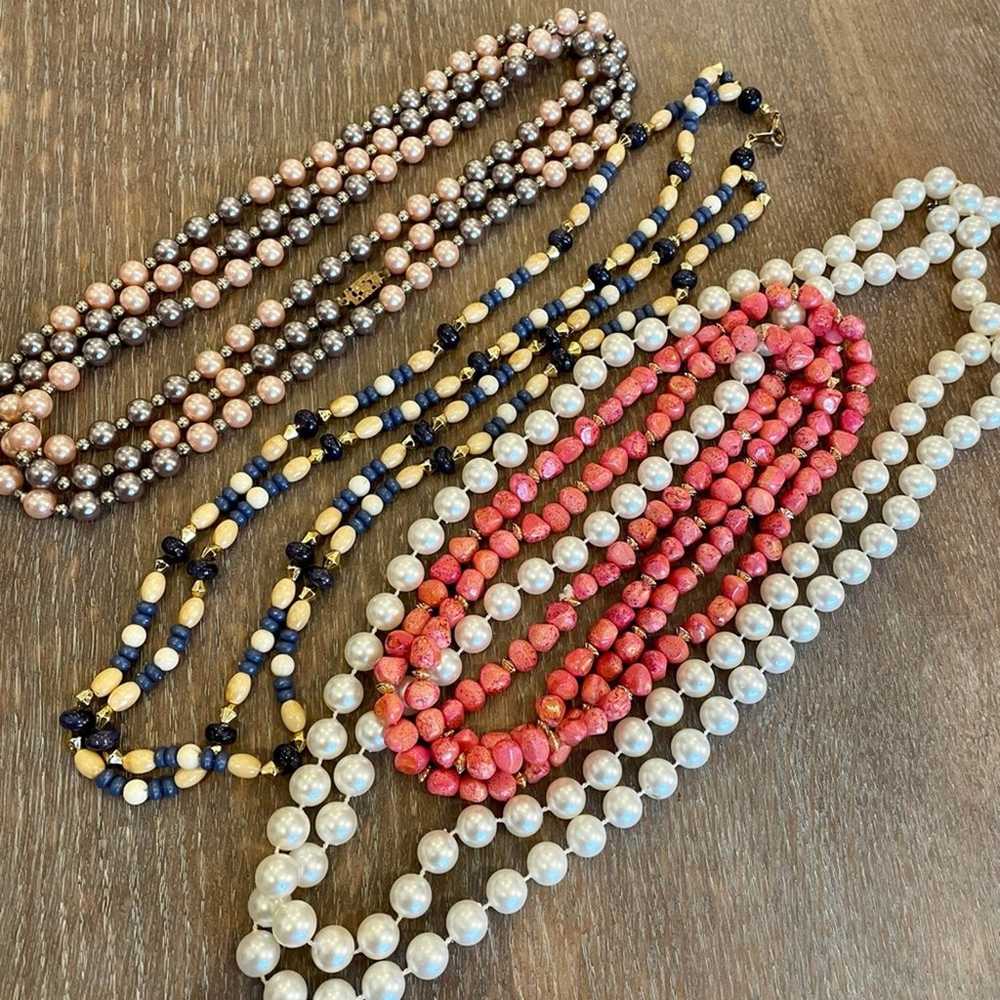 Lot of 4 Vintage Beaded Necklaces - image 1