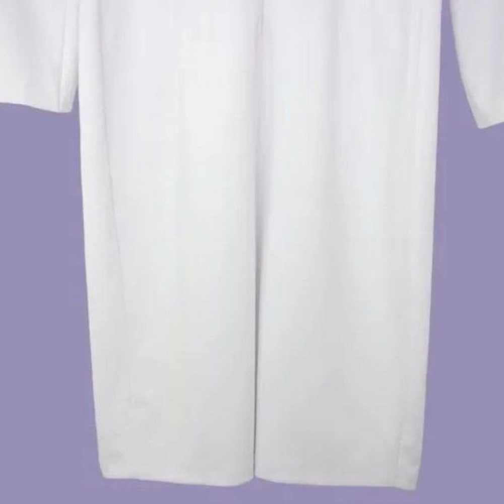 New!  Eloquii white Flare Sleeve Scuba Dress, 22 - image 6