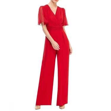 Gal Meets Glam Cherry Red Brielle Clip Dot Chiffo… - image 1