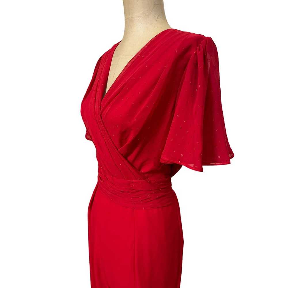 Gal Meets Glam Cherry Red Brielle Clip Dot Chiffo… - image 5