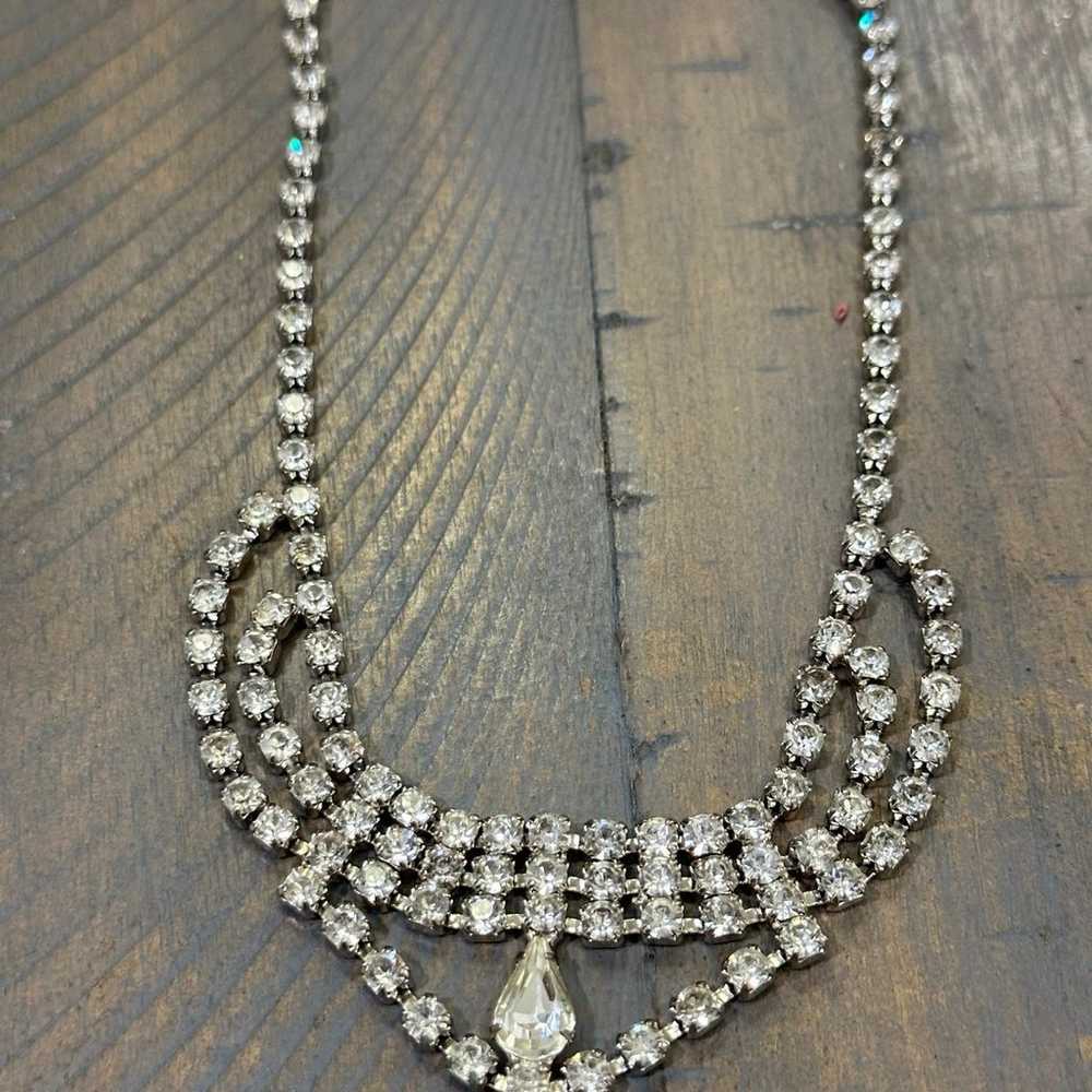 High End Vintage Rhinestone Necklace - image 11