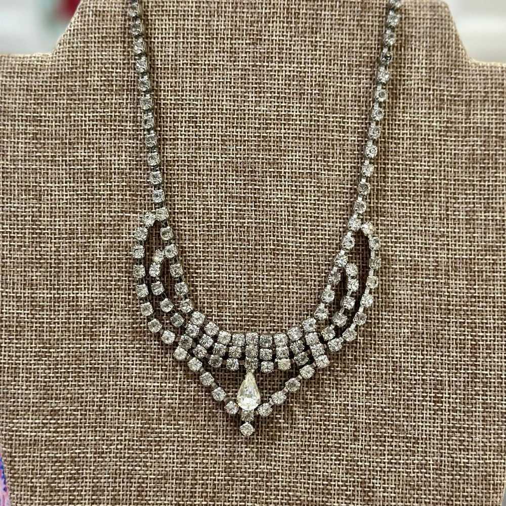 High End Vintage Rhinestone Necklace - image 3