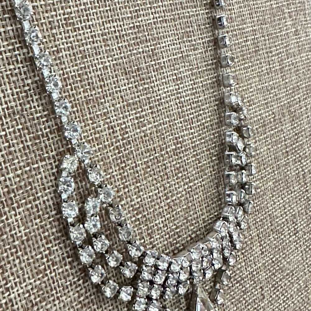 High End Vintage Rhinestone Necklace - image 5