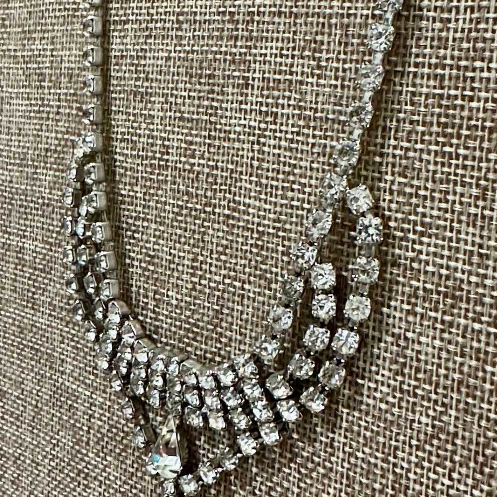 High End Vintage Rhinestone Necklace - image 6