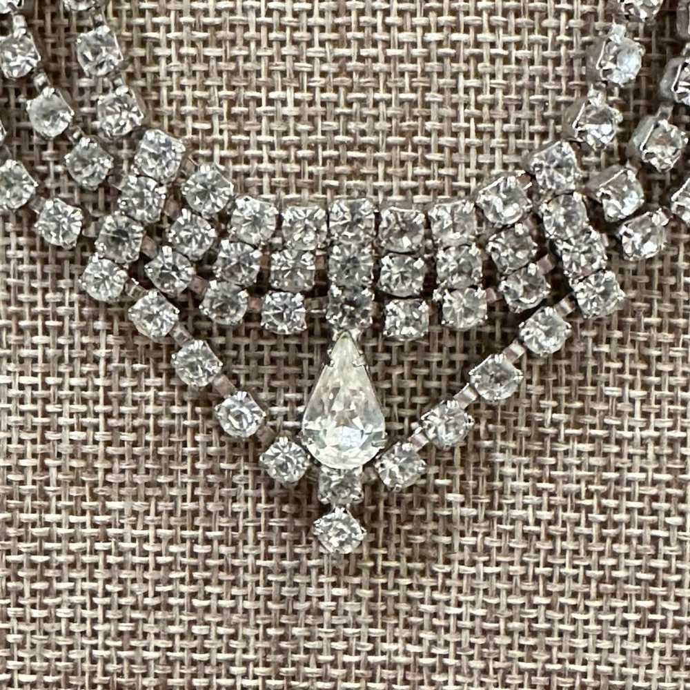 High End Vintage Rhinestone Necklace - image 7