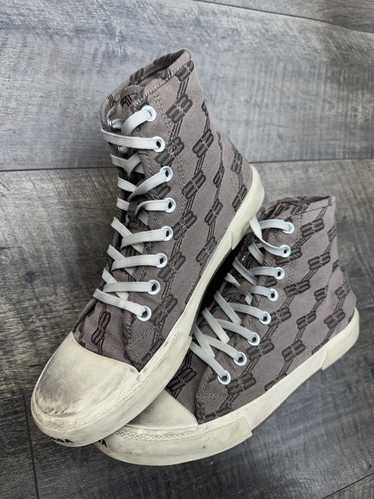 Balenciaga BB MONOGRAM PARIS HIGH TOP BROWN (42)