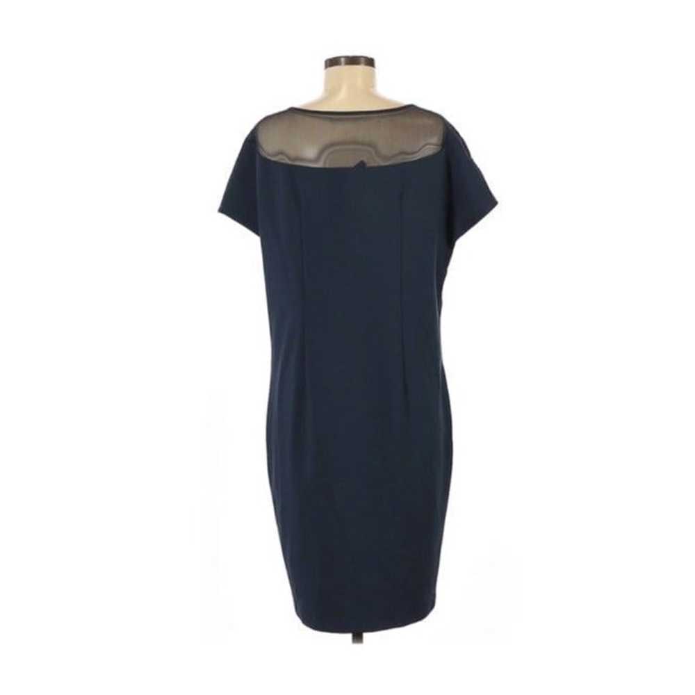 BCBGMAXAZRIA Blue Faux Leather Dress Large - image 3