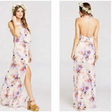 Show me your MuMu Heather halter maxi dress flora… - image 1