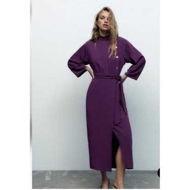 Zara side button mock neck midi dress Size S - image 1