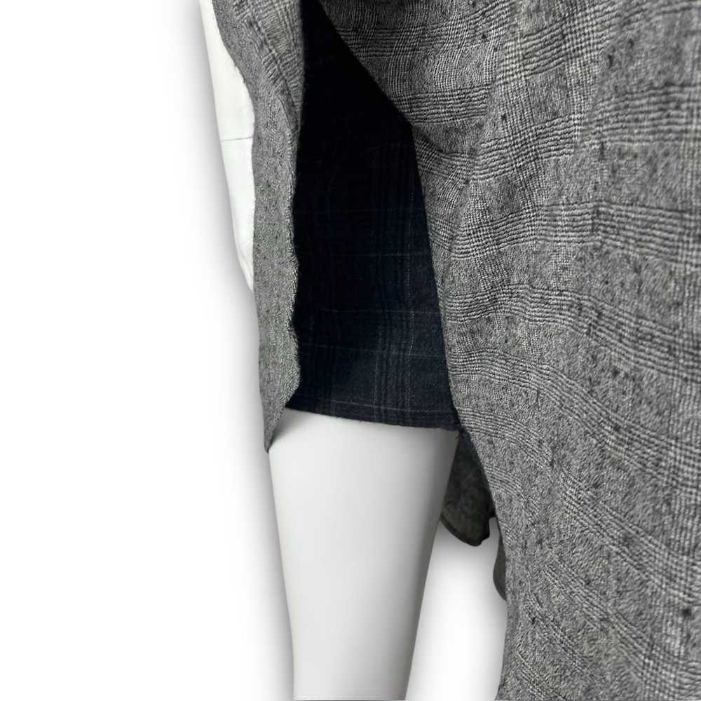 AMUR Uma Dress Wool Glen Plaid Puff Sleeve Asymme… - image 6