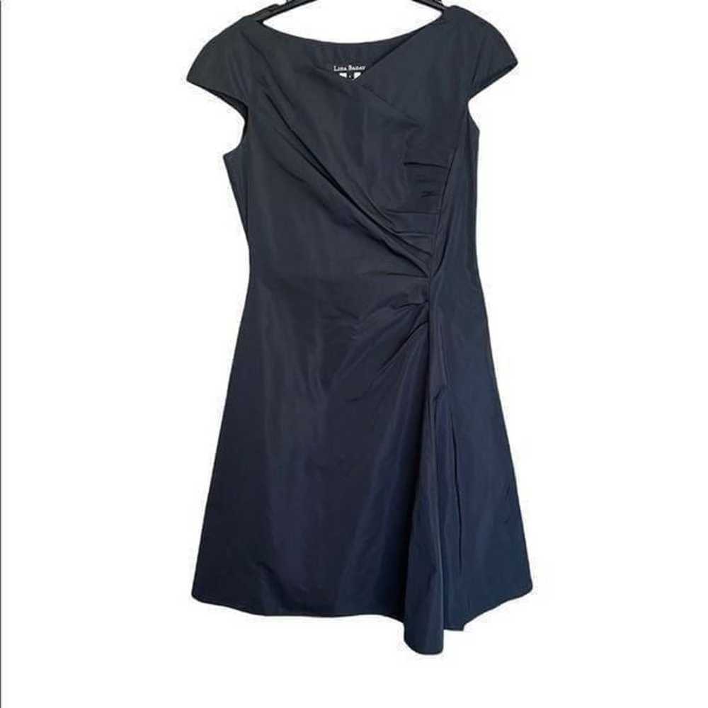 Lida Baday  Black Cap Sleeves Dress Sz 6 - image 3