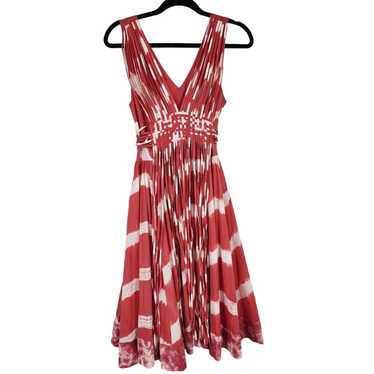 Sundance Catalog Island Rhythms Dress Tie Dye Red 