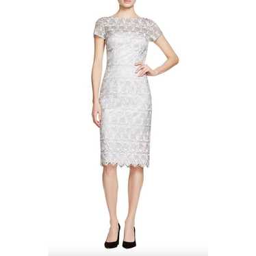 David Meister Lace Overlay Sheath Cocktail Dress i