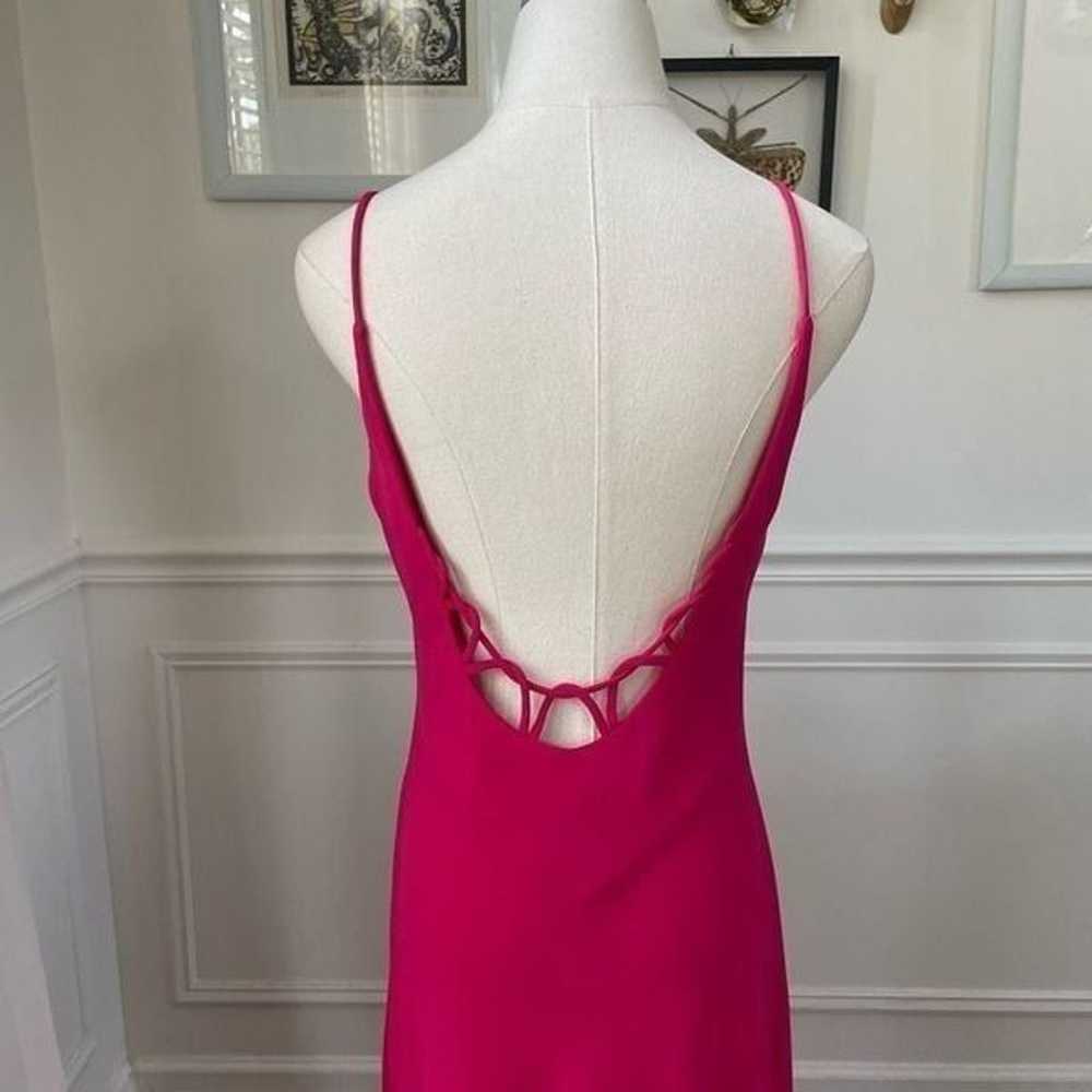 Algo Raspberry Fuschia Pink Slip Gown Dress 8 - image 3