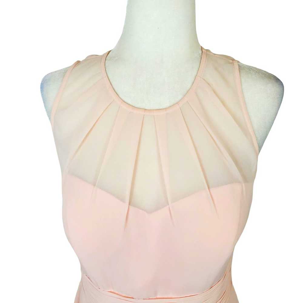 Bill Levkoff Blush Sheer Overlay Open Back Padded… - image 2