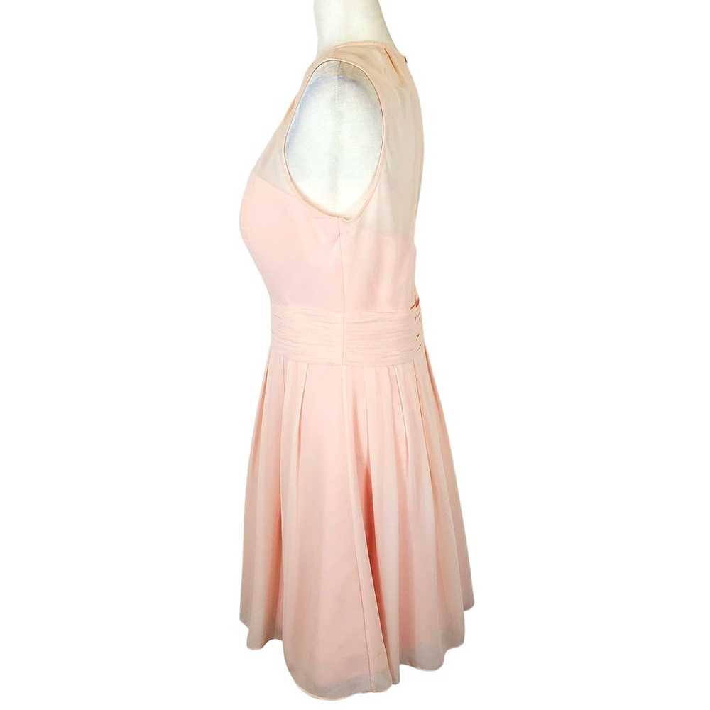 Bill Levkoff Blush Sheer Overlay Open Back Padded… - image 4