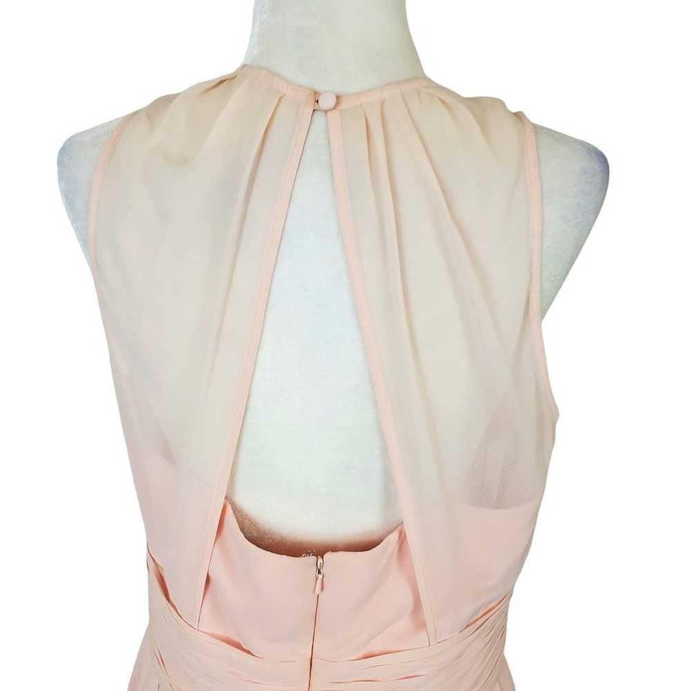 Bill Levkoff Blush Sheer Overlay Open Back Padded… - image 6