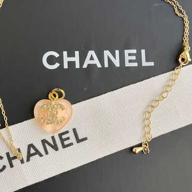 Vintage Button Charm with CHANEL Necklace