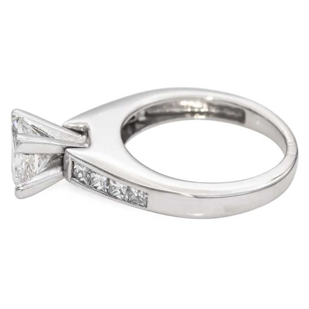 Vintage 14k White Gold 1.06ct Princess Cut Diamon… - image 3