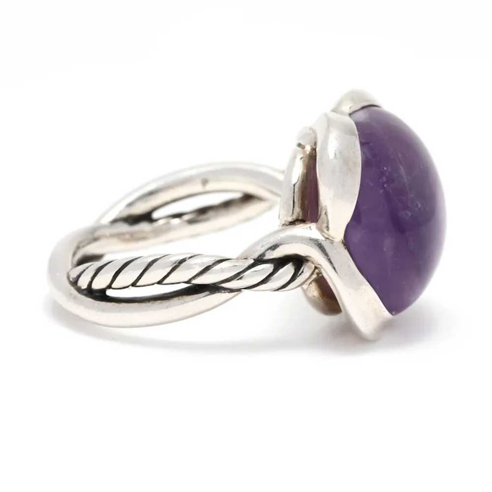 David Yurman 9.5 Carat Amethyst Infinity Ring, St… - image 2