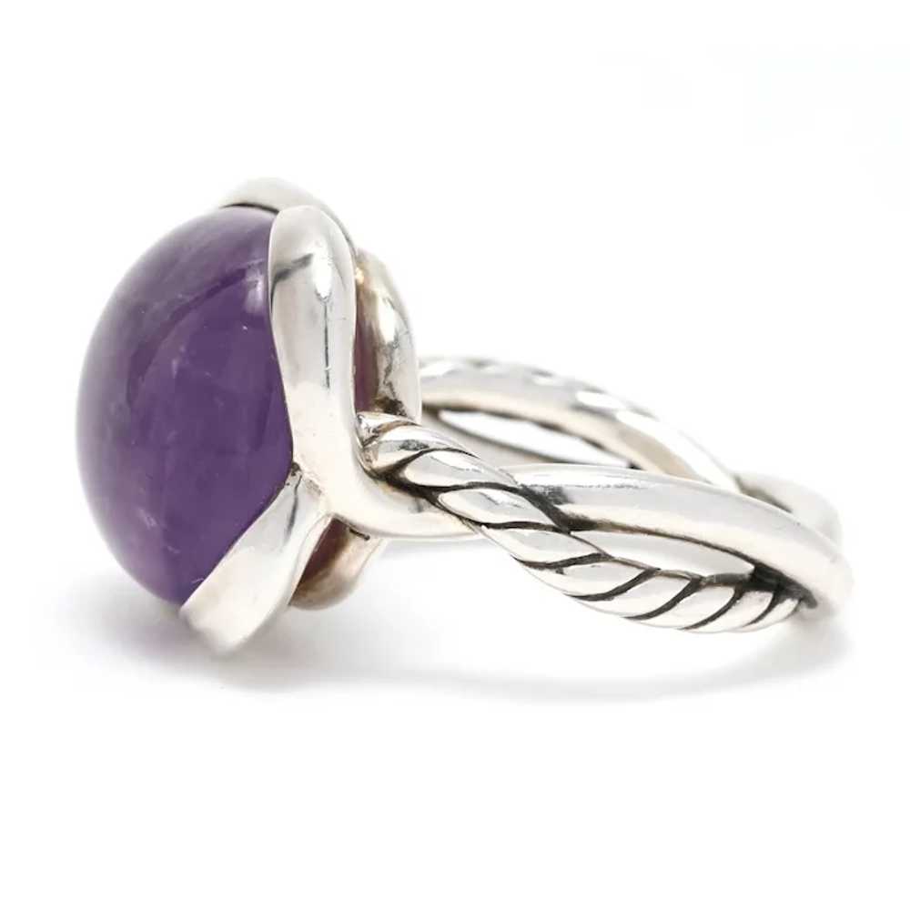 David Yurman 9.5 Carat Amethyst Infinity Ring, St… - image 4