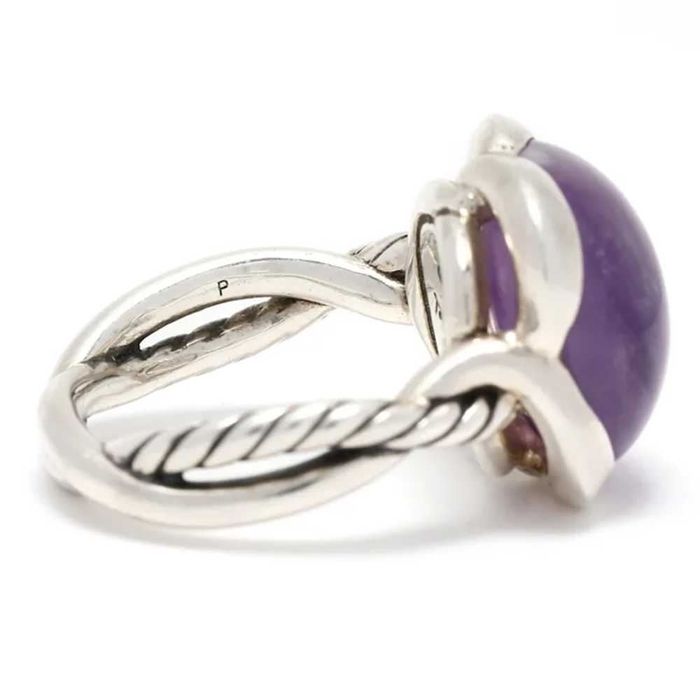 David Yurman 9.5 Carat Amethyst Infinity Ring, St… - image 5