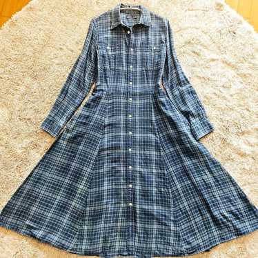 Polo Ralph Lauren Check Flannel Shirt Long Maxi Dr