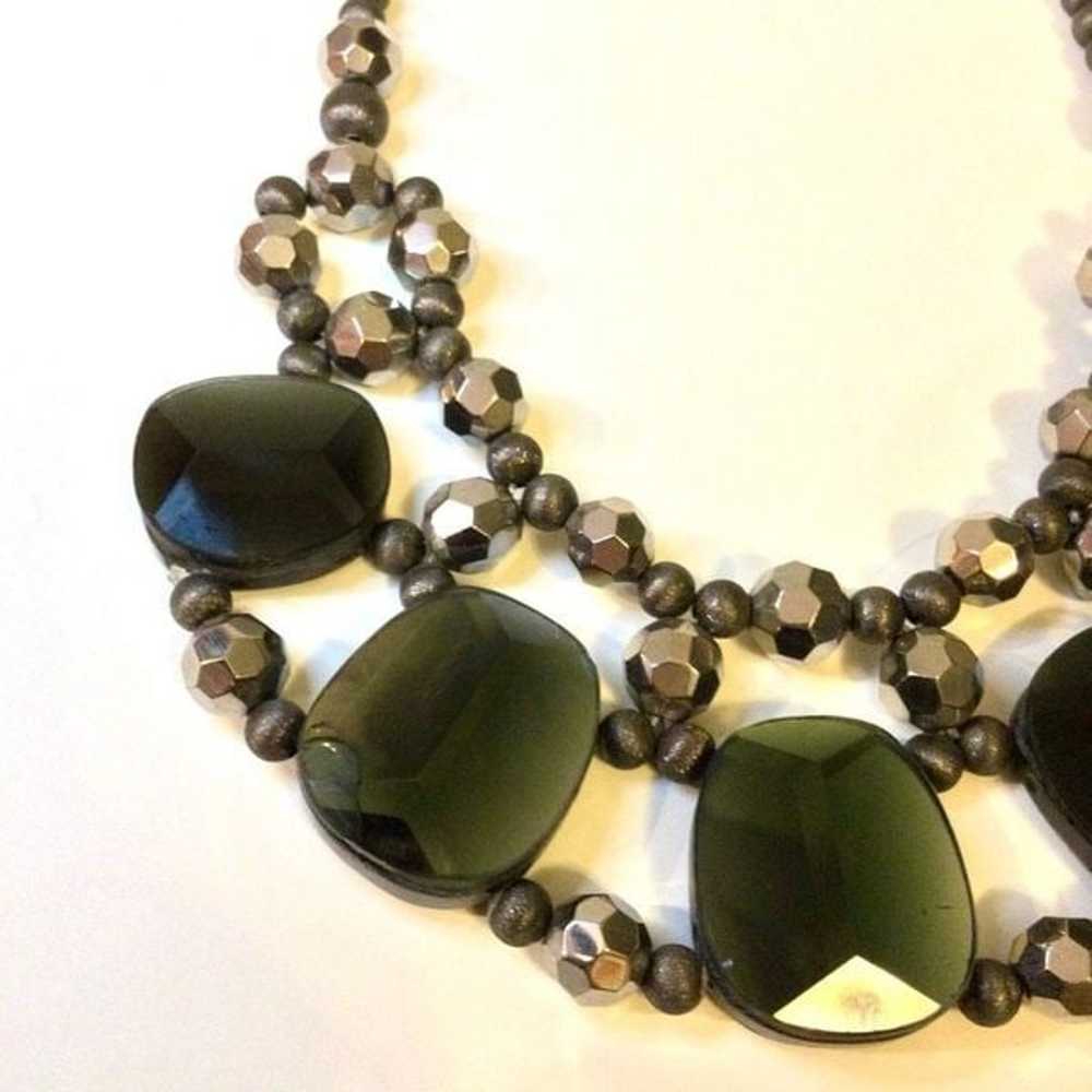 Vintage Express Womens Black Silver-tone Beads An… - image 4