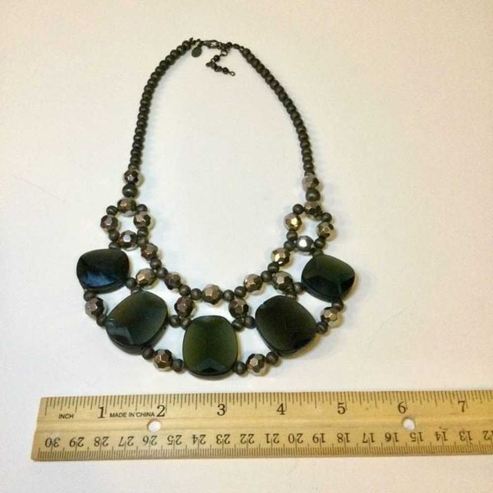 Vintage Express Womens Black Silver-tone Beads An… - image 7