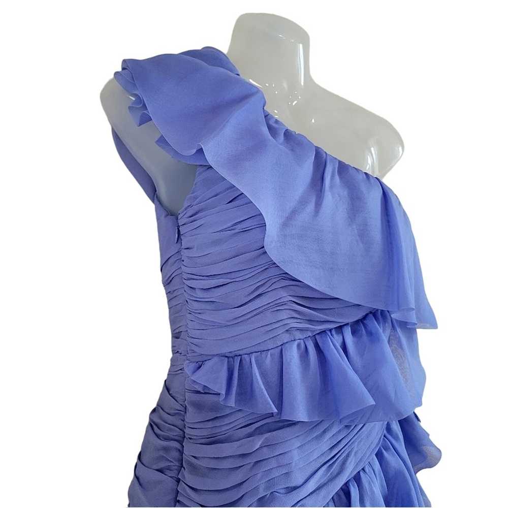 Marchesa Notte Ruffle Pleated One Shoulder Dress … - image 3