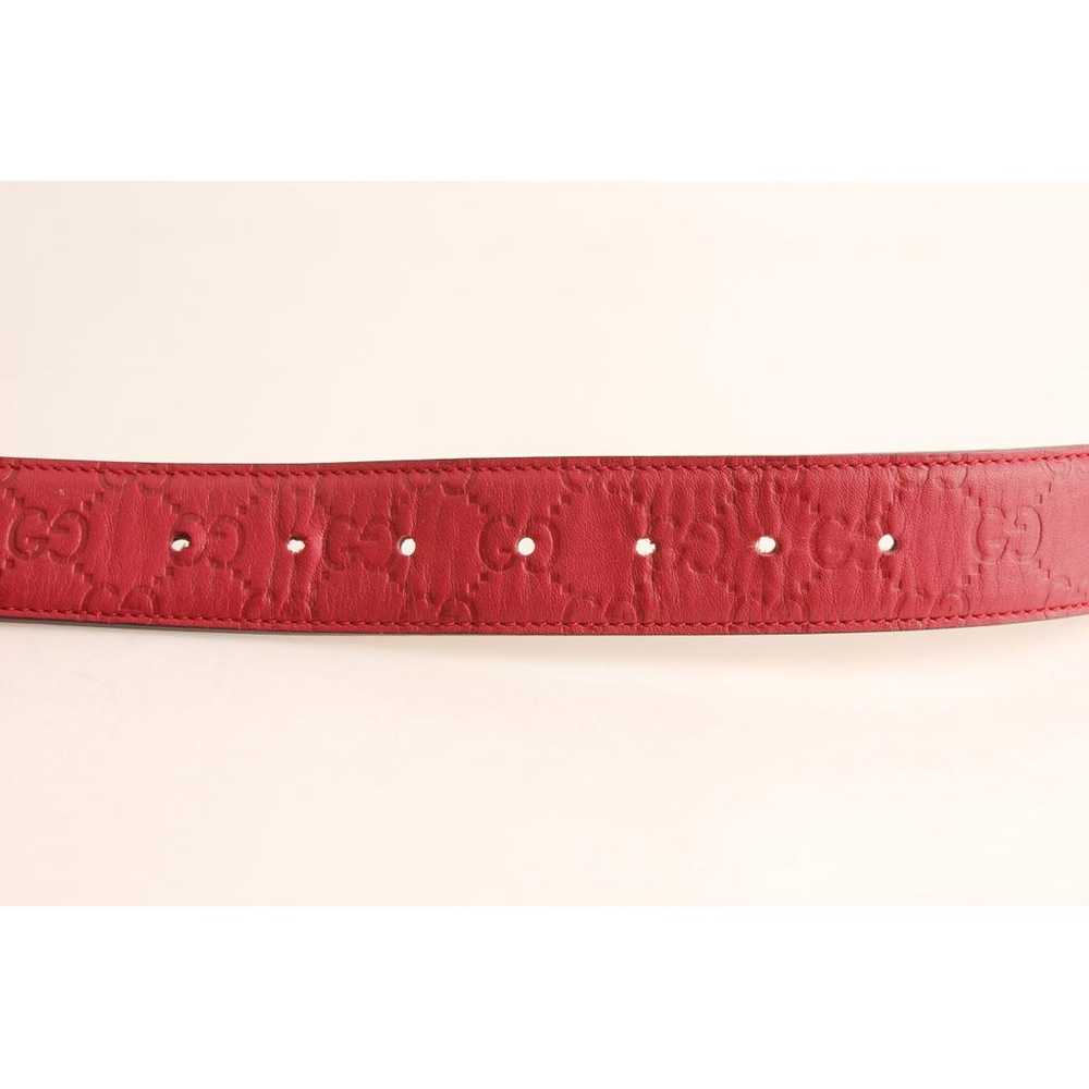 Gucci Interlocking Buckle leather belt - image 10