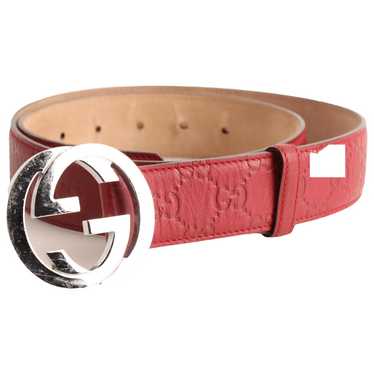 Gucci Interlocking Buckle leather belt - image 1