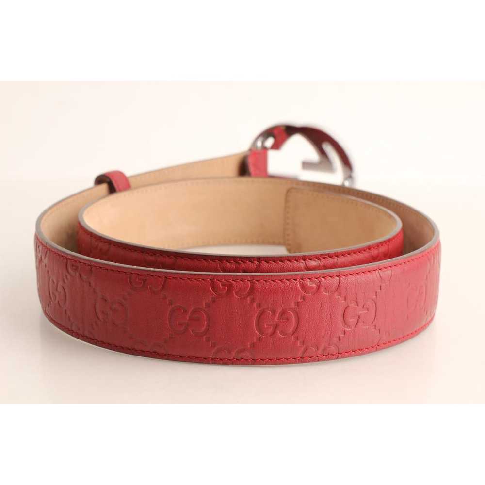 Gucci Interlocking Buckle leather belt - image 2