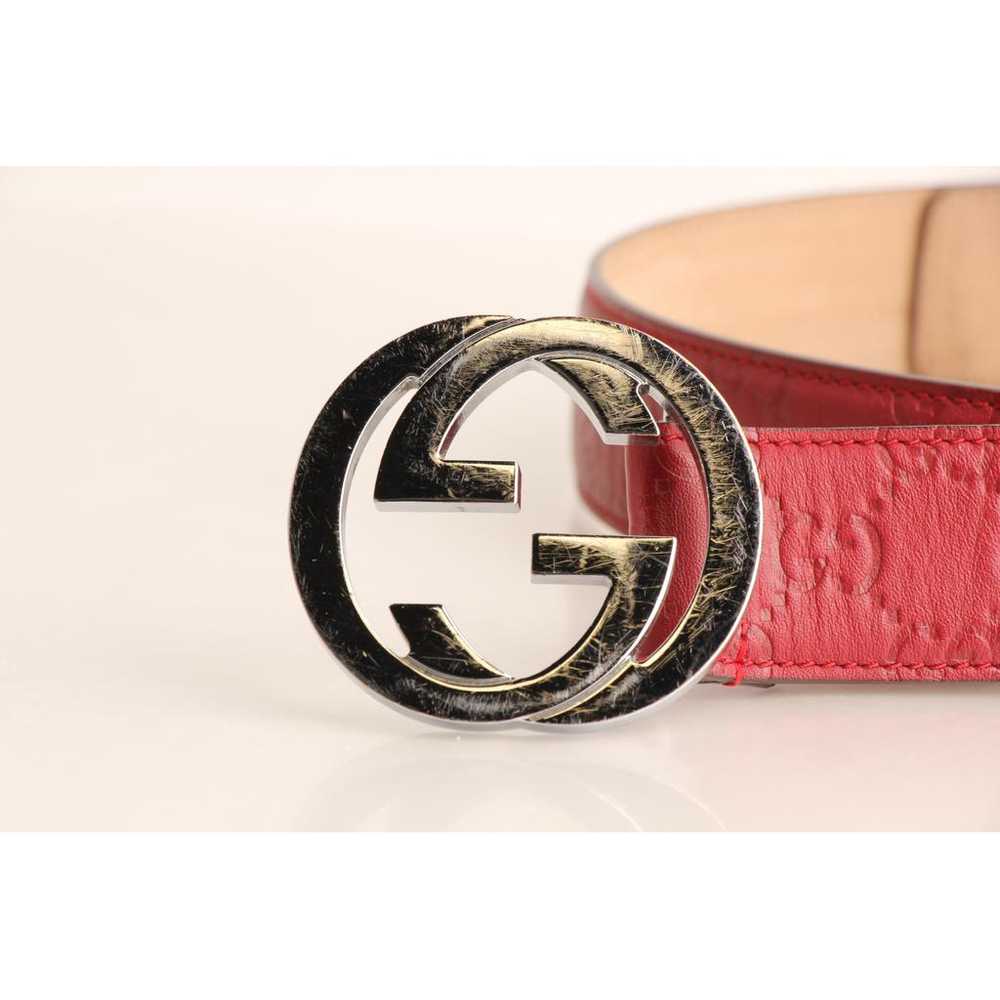 Gucci Interlocking Buckle leather belt - image 6