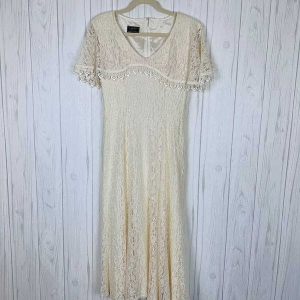 Vintage Bari Protas Dress Lace Cachet Cream Size … - image 1