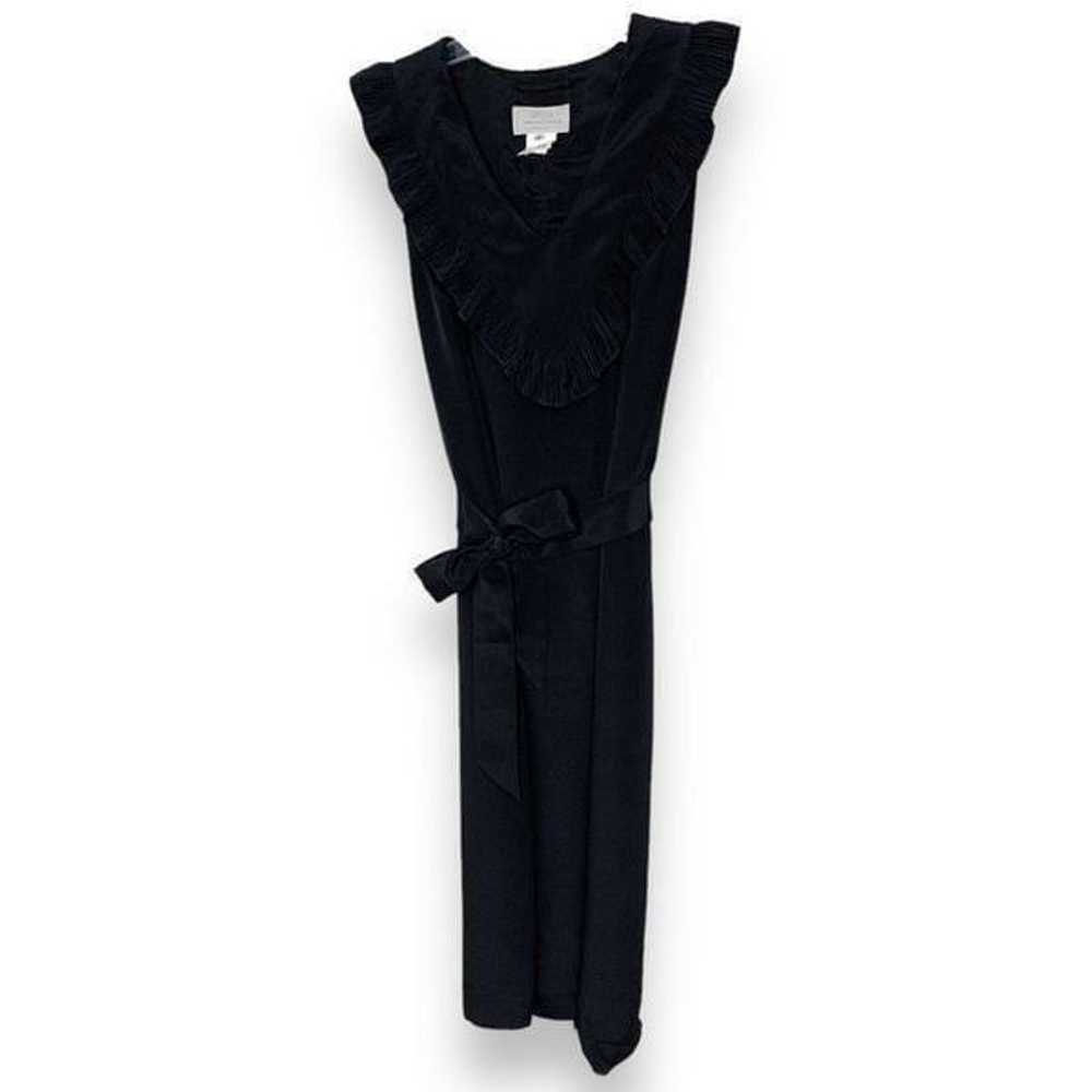 Barney’sNew YorkBlack Silk Dress Ruffle Neckline … - image 10