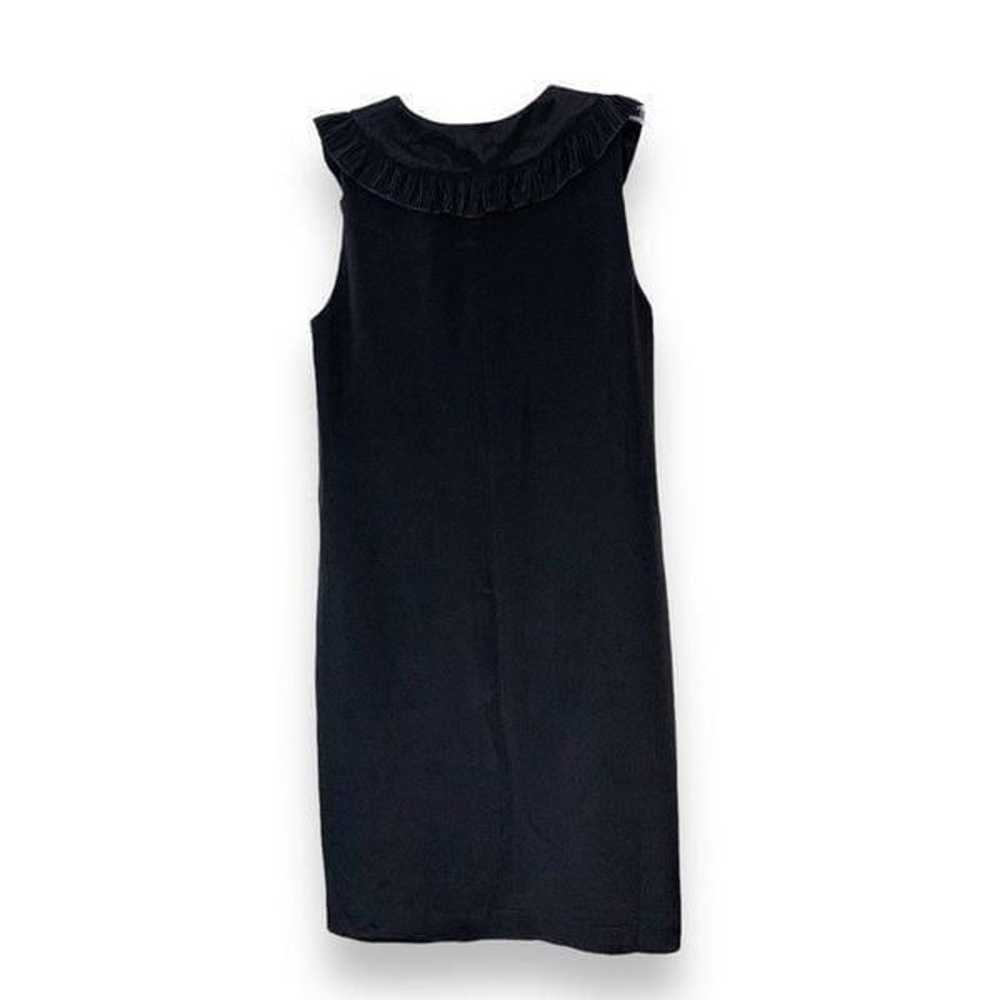 Barney’sNew YorkBlack Silk Dress Ruffle Neckline … - image 12