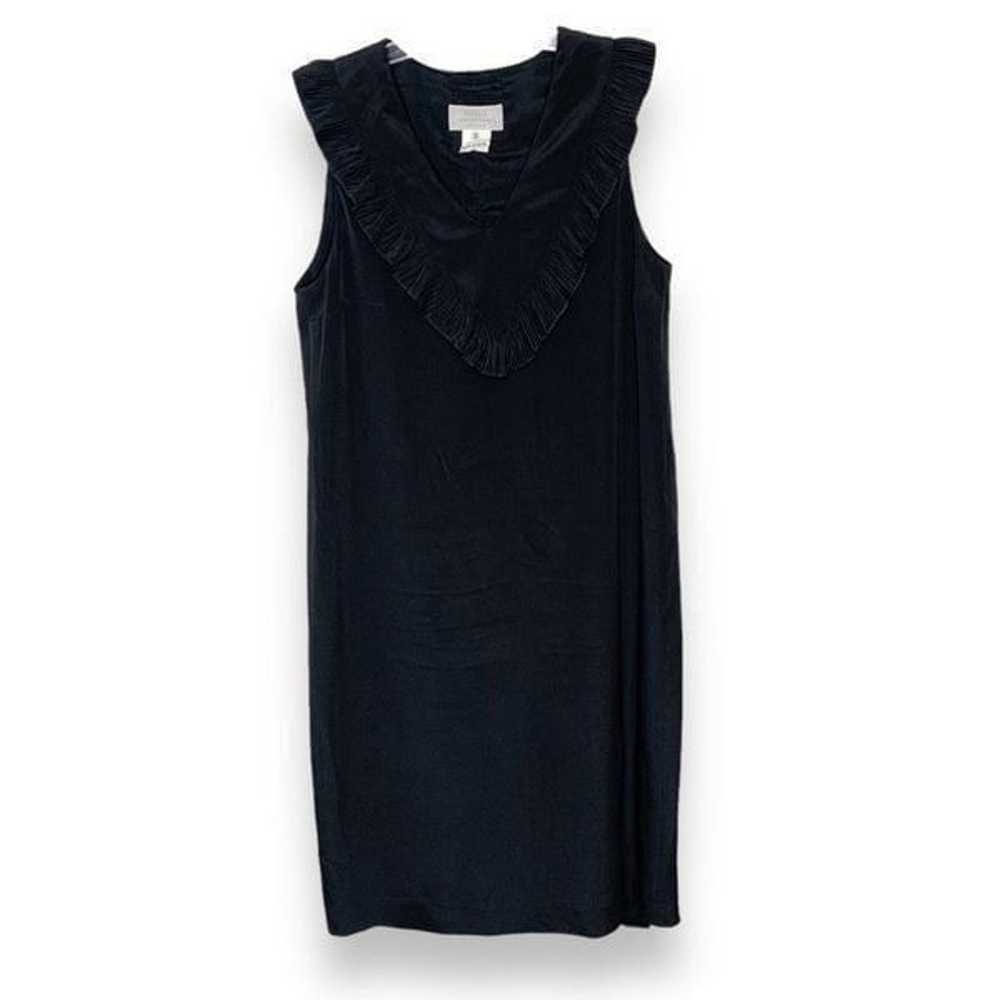 Barney’sNew YorkBlack Silk Dress Ruffle Neckline … - image 7