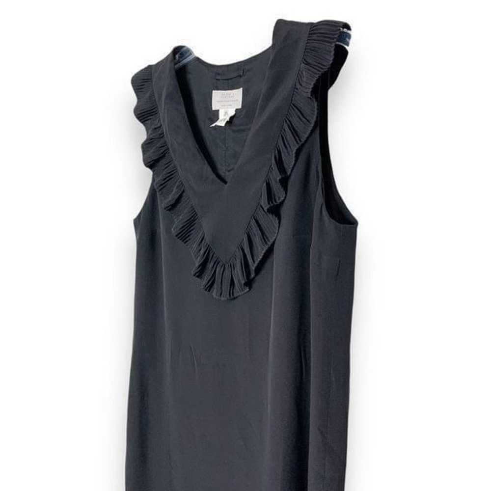 Barney’sNew YorkBlack Silk Dress Ruffle Neckline … - image 8