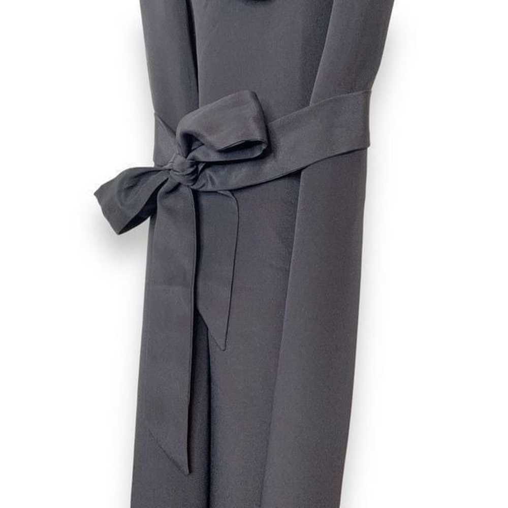 Barney’sNew YorkBlack Silk Dress Ruffle Neckline … - image 9