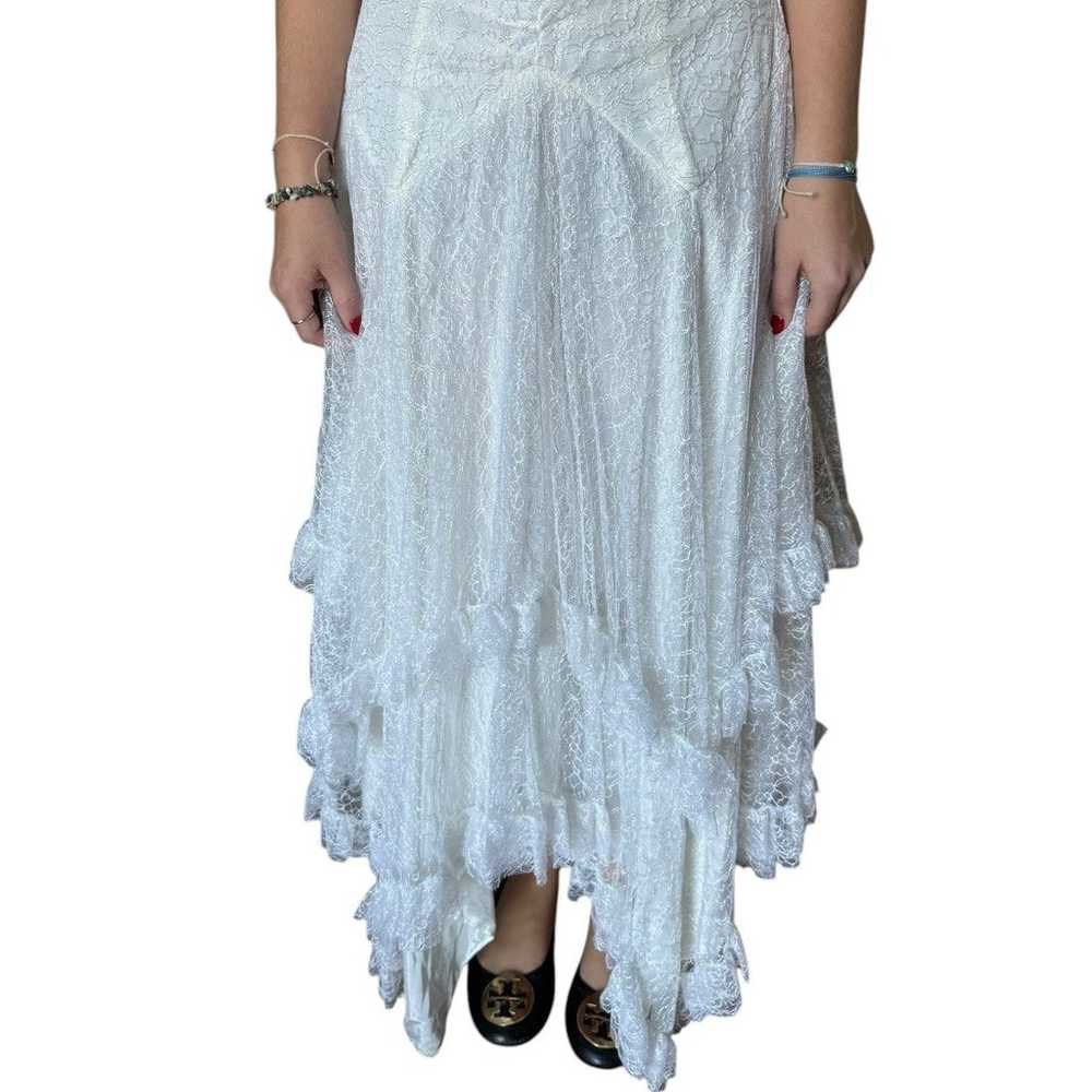 Vintage Night Moves New York White Lace sheer hig… - image 10