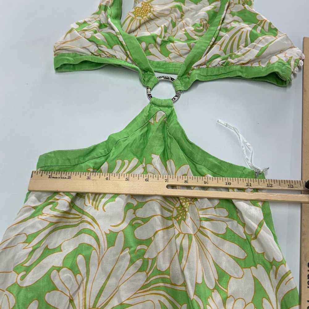 Sandro Dress Womens 38 Medium Green Floral Ludmil… - image 10