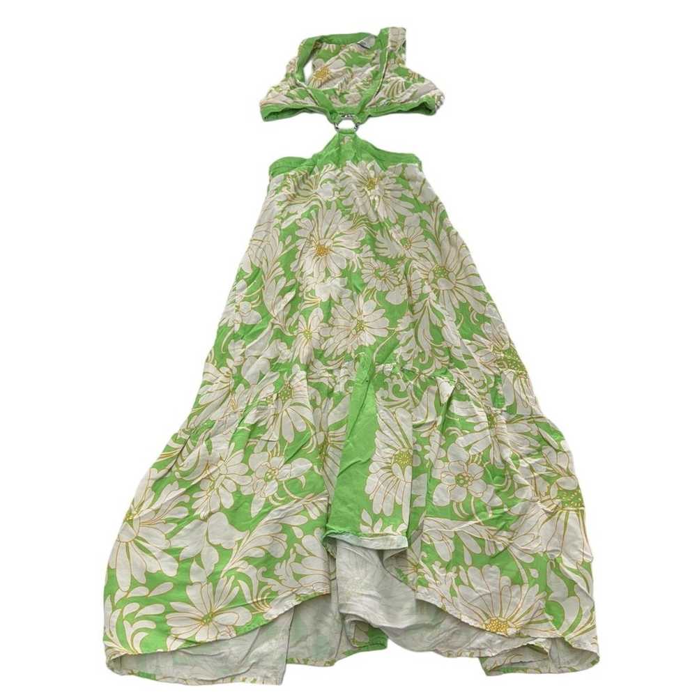 Sandro Dress Womens 38 Medium Green Floral Ludmil… - image 2