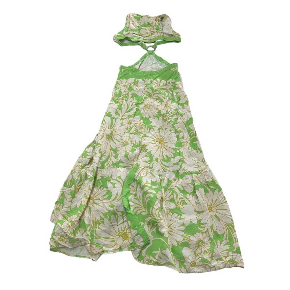 Sandro Dress Womens 38 Medium Green Floral Ludmil… - image 4