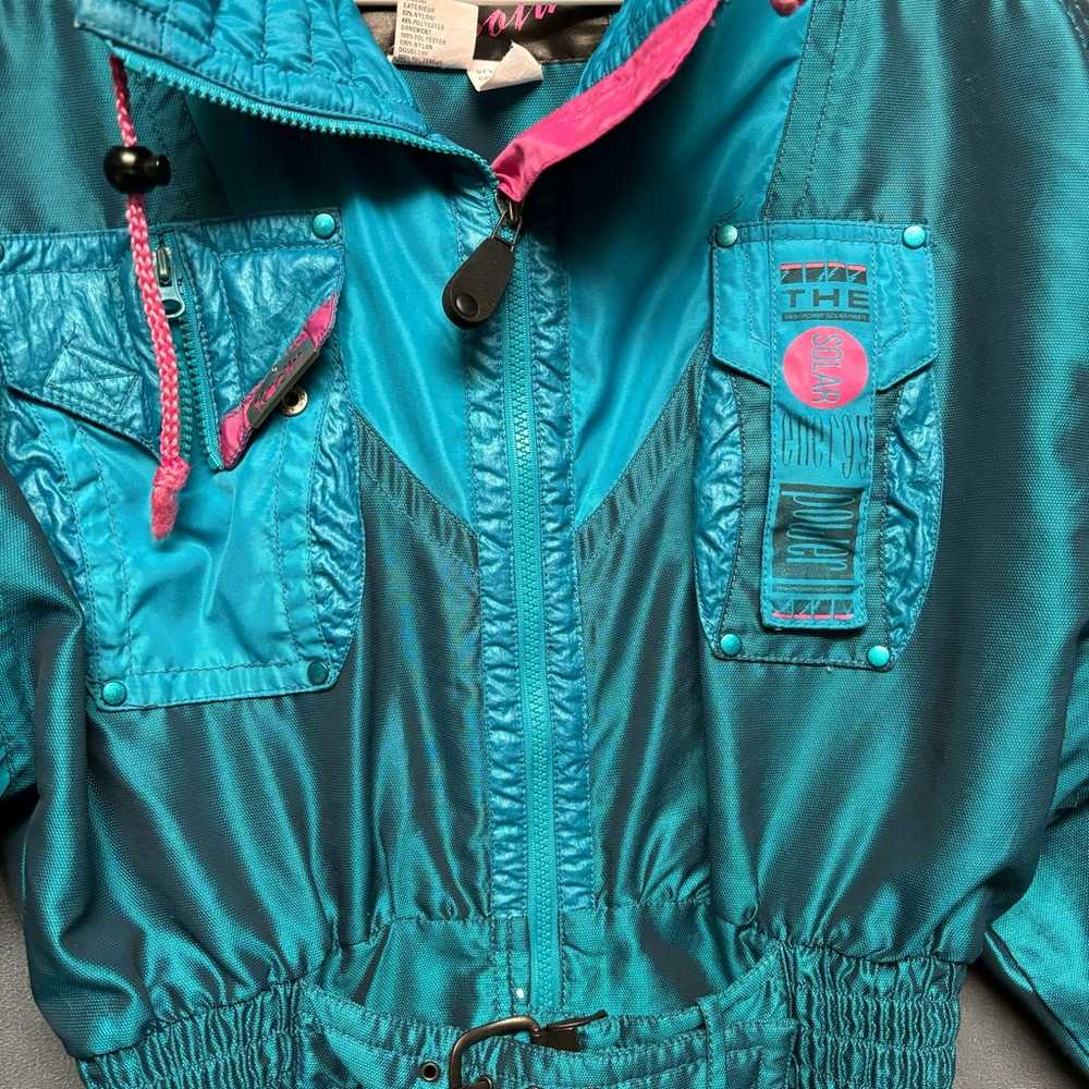 Vintage 80s Kaelin Solar Ski Suit Full Piece Wome… - image 12