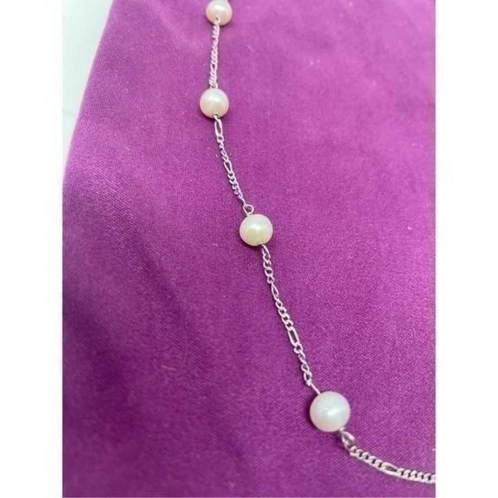 Vintage Sterling Silver Freshwater Pearl Dainty n… - image 2